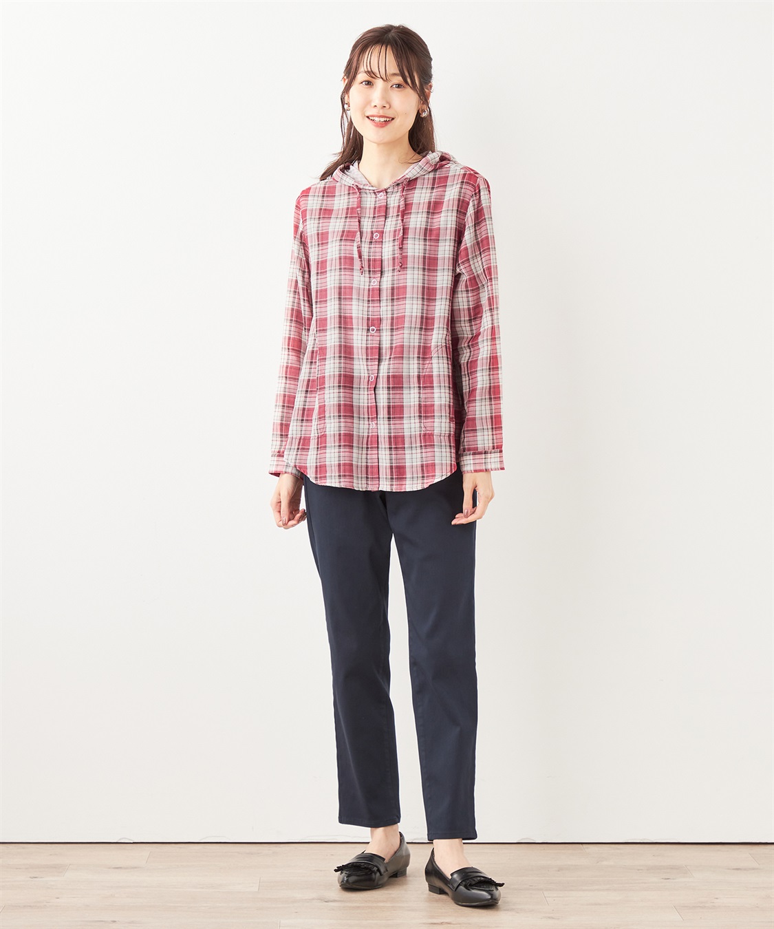 DECOY Wガーゼチェックシャツ羽織り_sub_20