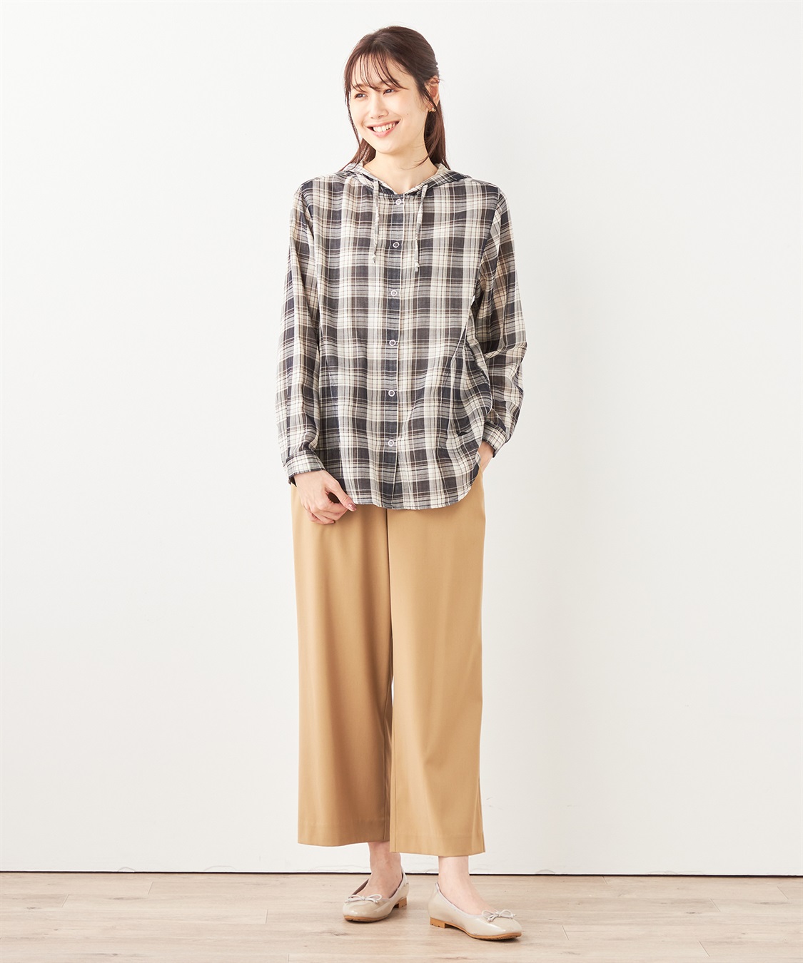 DECOY Wガーゼチェックシャツ羽織り_sub_21