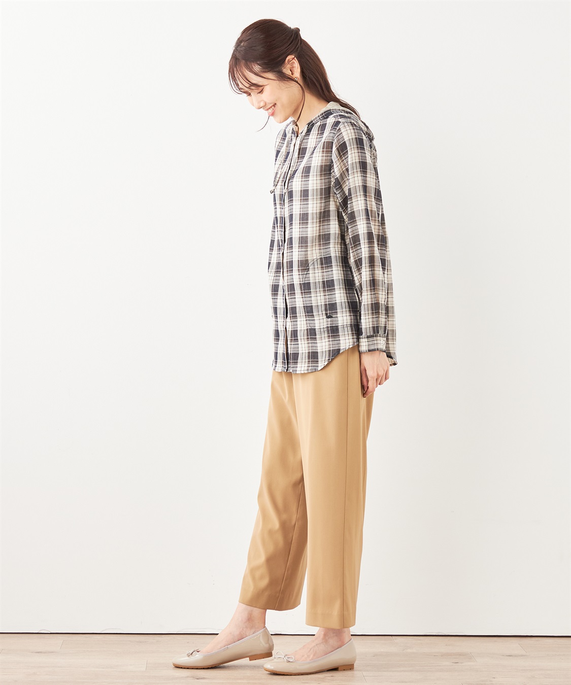 DECOY Wガーゼチェックシャツ羽織り_sub_22