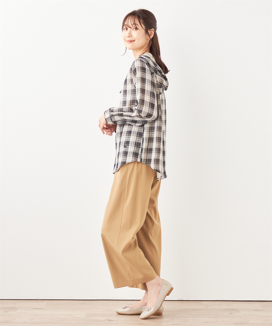 DECOY Wガーゼチェックシャツ羽織り_sub_23