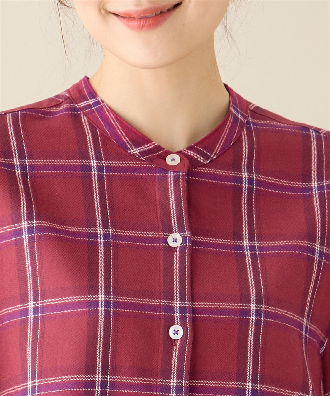 DECOY 裏毛チェックシャツ_sub_2