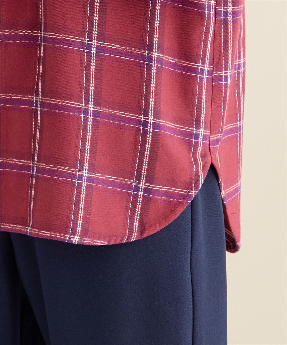 DECOY 裏毛チェックシャツ_sub_4