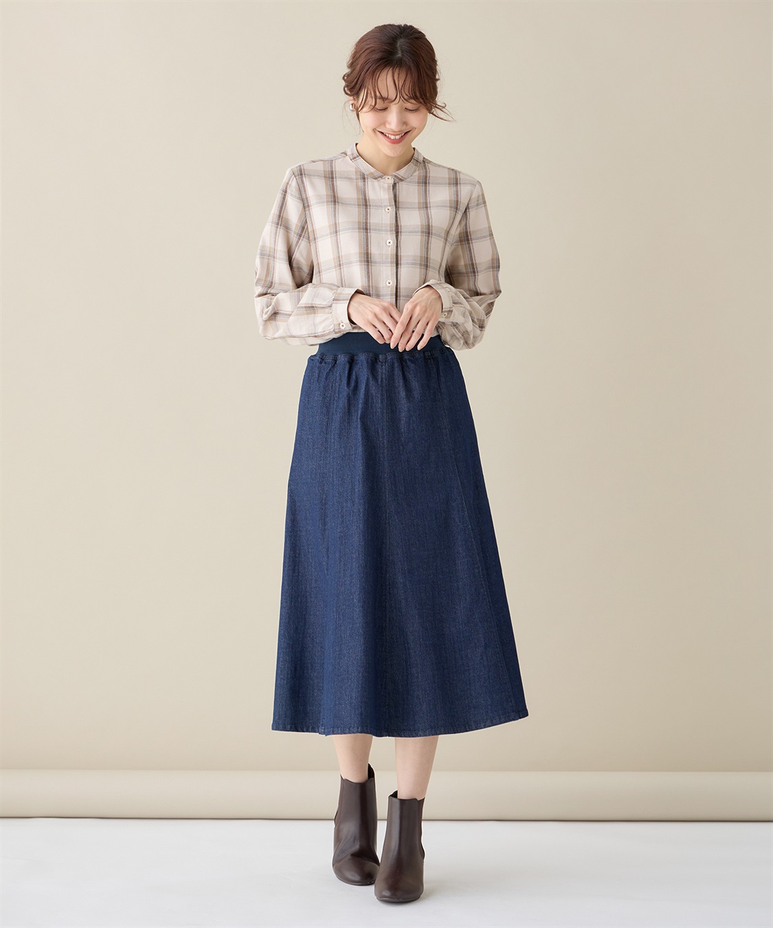 DECOY 裏毛チェックシャツ_sub_12