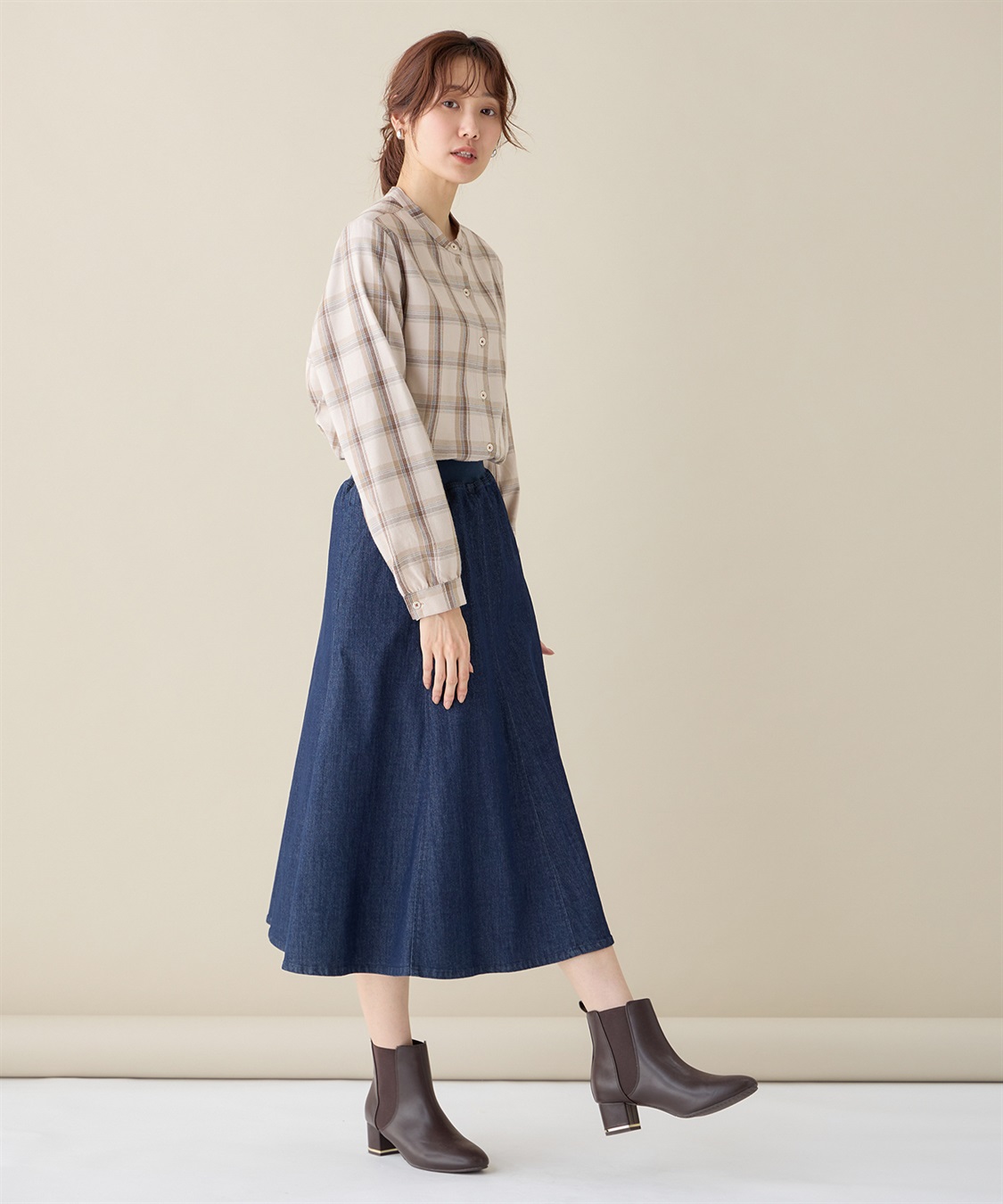 DECOY 裏毛チェックシャツ_sub_13