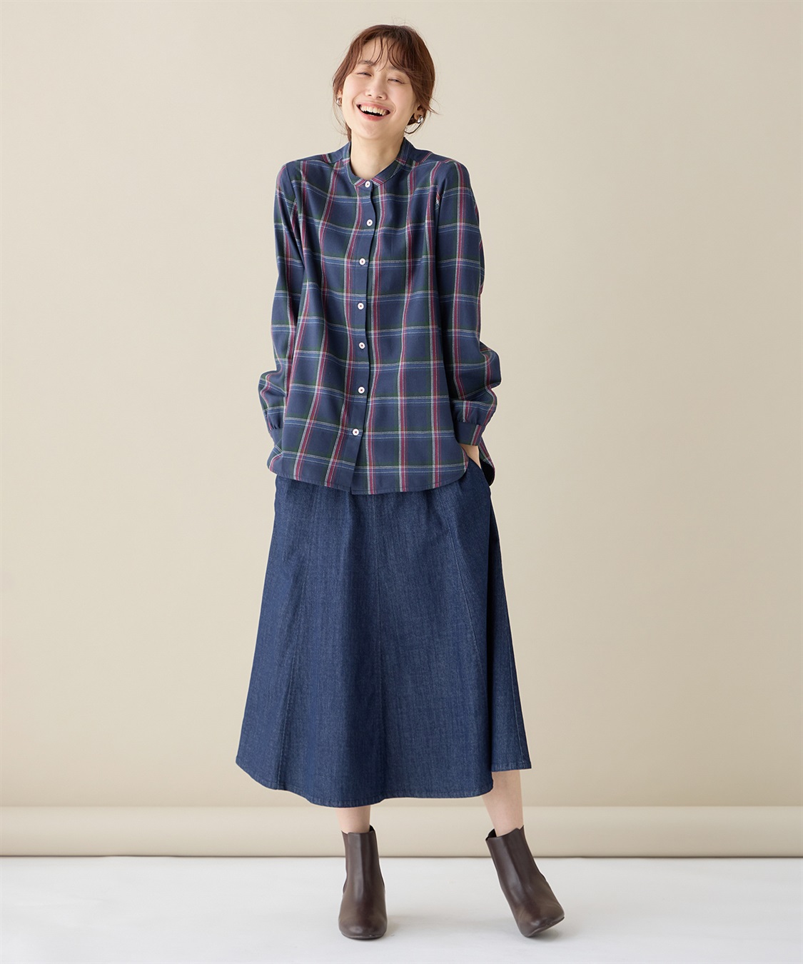 DECOY 裏毛チェックシャツ_sub_14