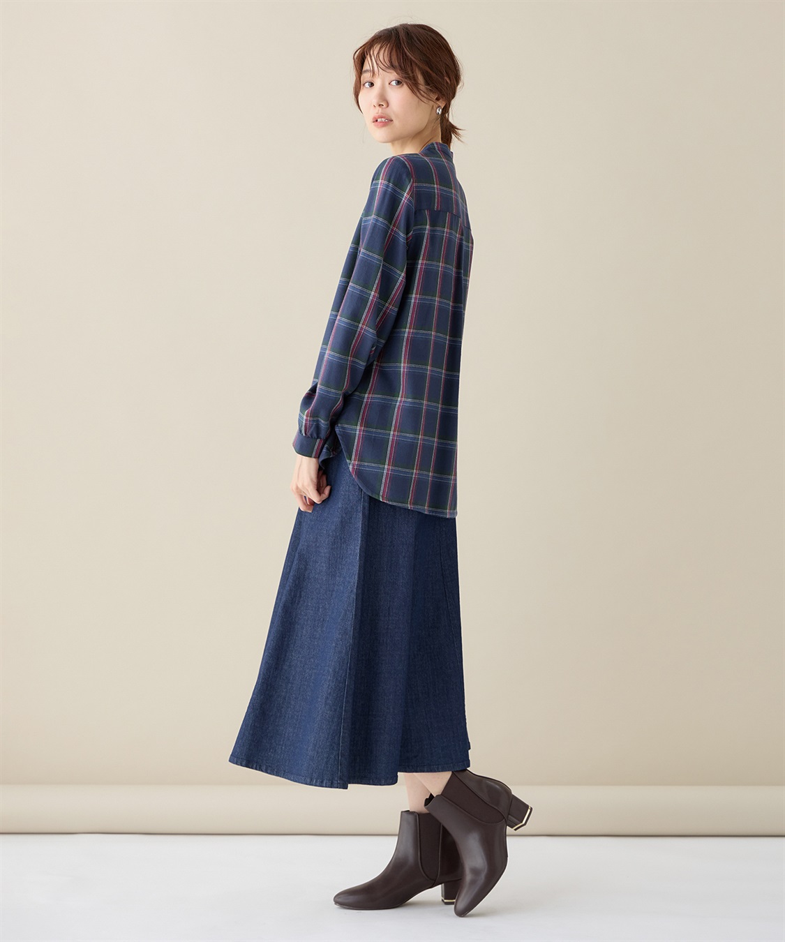 DECOY 裏毛チェックシャツ_sub_15