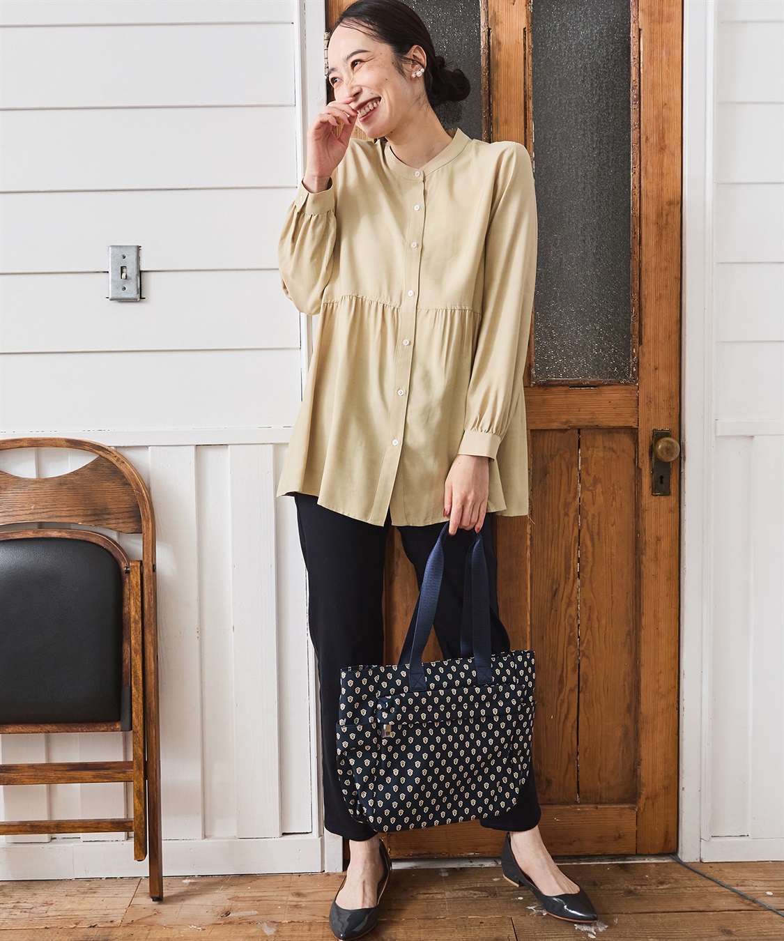 DECOY 切替ギャザーブラウス_sub_3