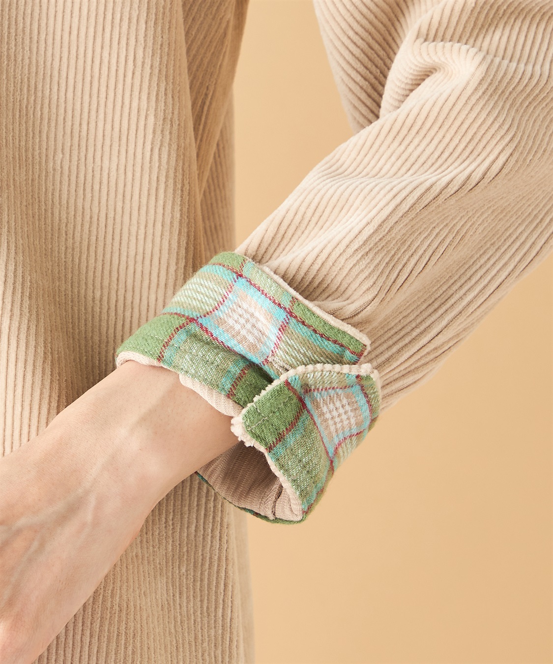 DECOY コーデュロイチェックブラウス_sub_9