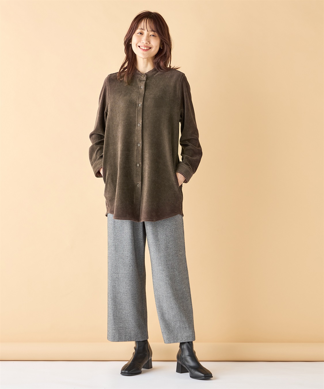 DECOY コーデュロイチェックブラウス_sub_20