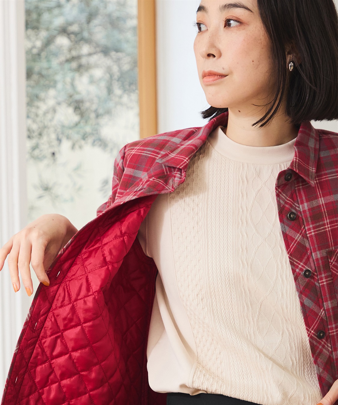 DECOY 裏キルト付きシャツ_sub_1