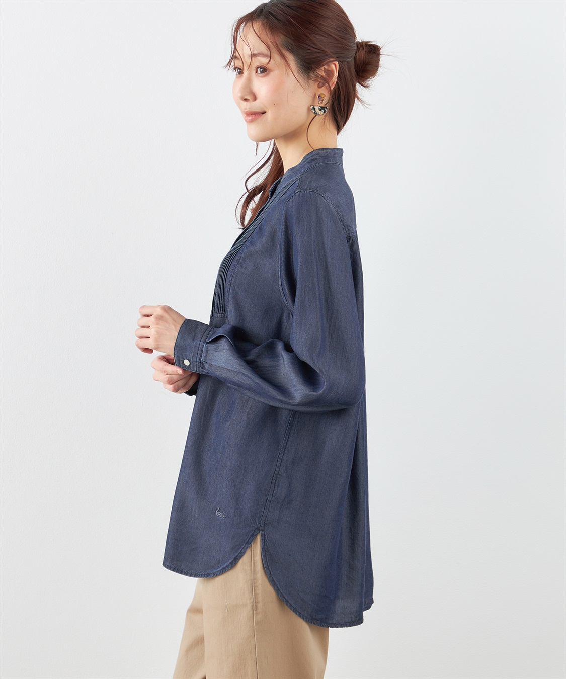 Pheeta 完売品 Daniele デニム シャツ ピンタック インディゴ