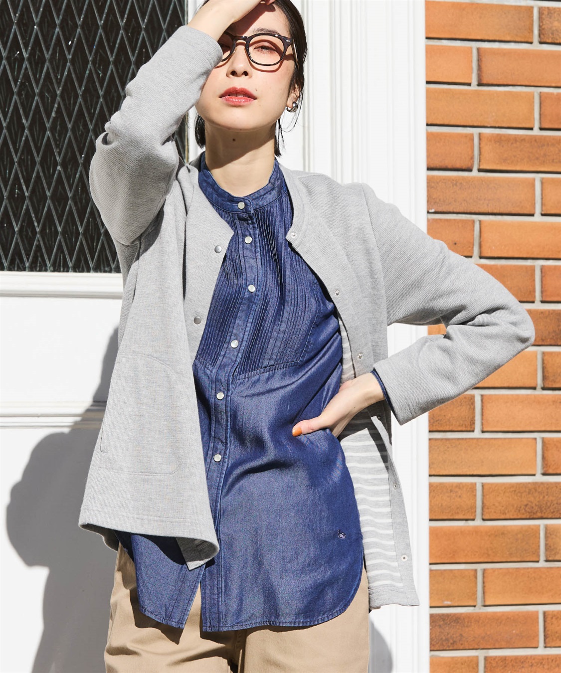 Pheeta 完売品 Daniele デニム シャツ ピンタック インディゴ Pheeta / PHUN-SH1 Daniele Shirt (Navy)