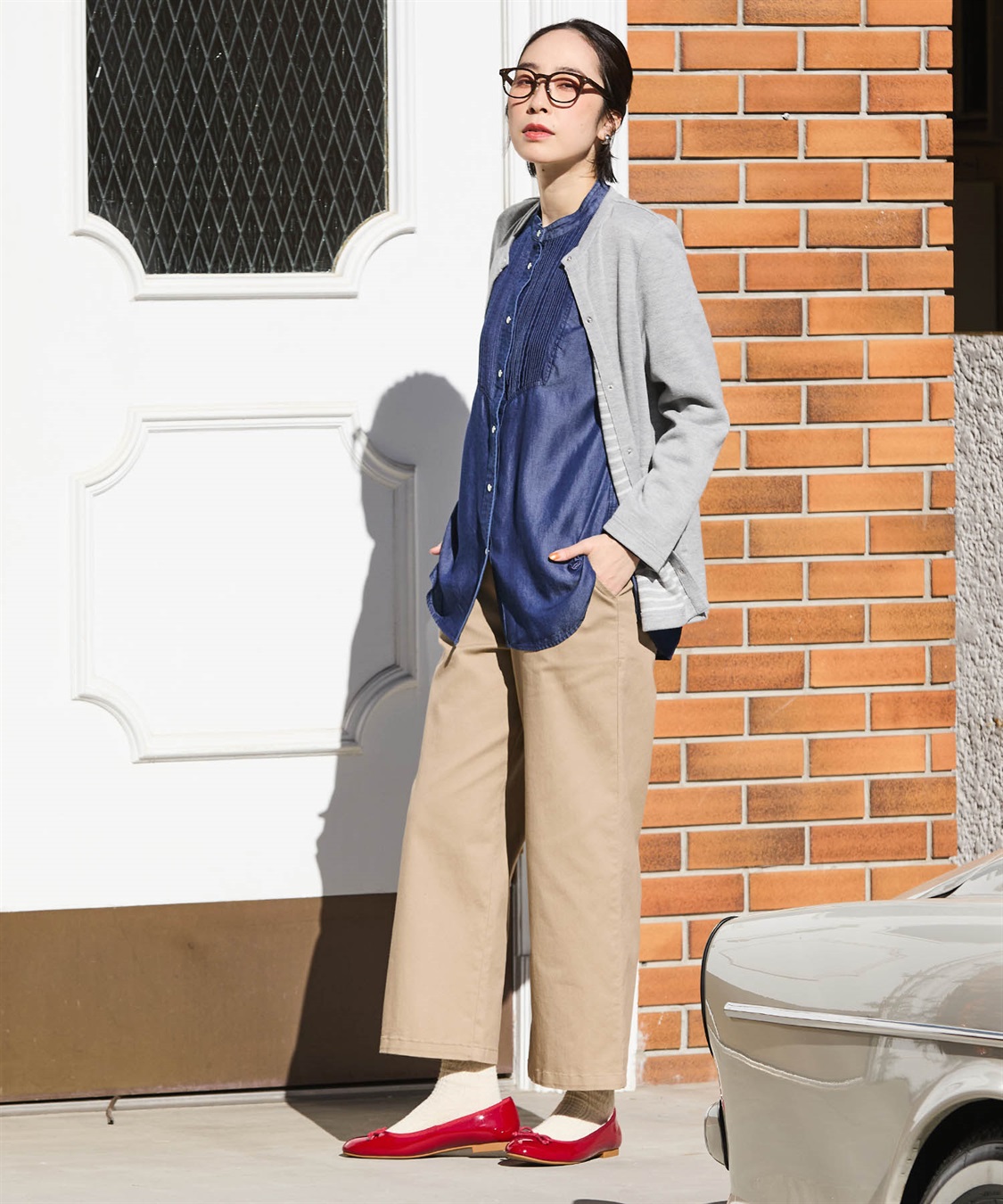 DECOY テンセルデニムピンタックシャツ_sub_13