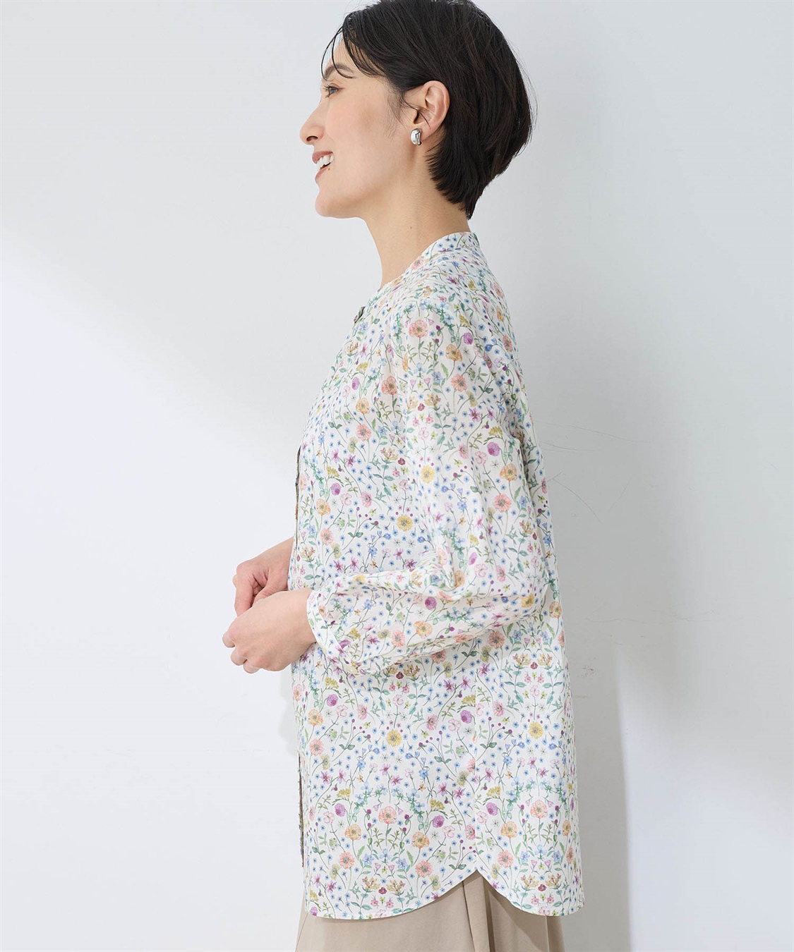 DECOY リバティプリントボタニカルブラウス_sub_3