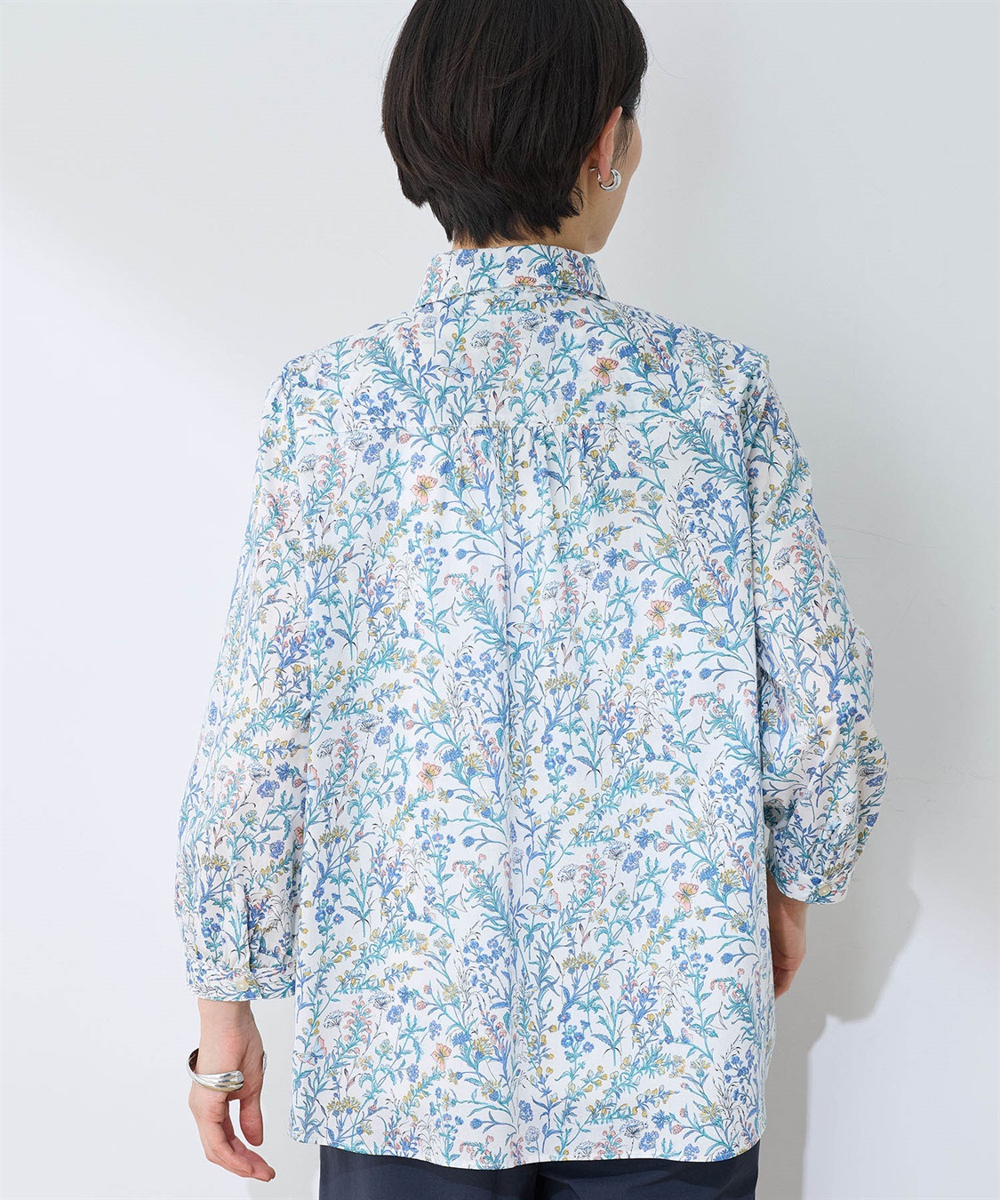 DECOY リバティプリントピンタックブラウス_sub_4