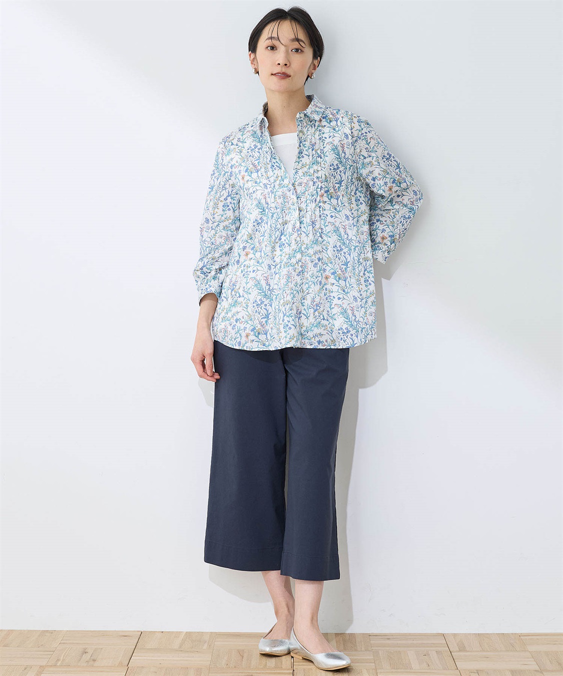 DECOY リバティプリントピンタックブラウス_sub_10
