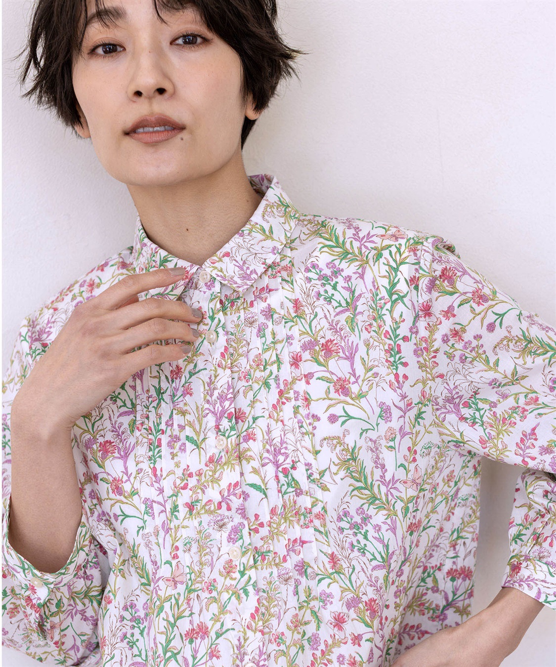 DECOY リバティプリントピンタックブラウス_sub_12