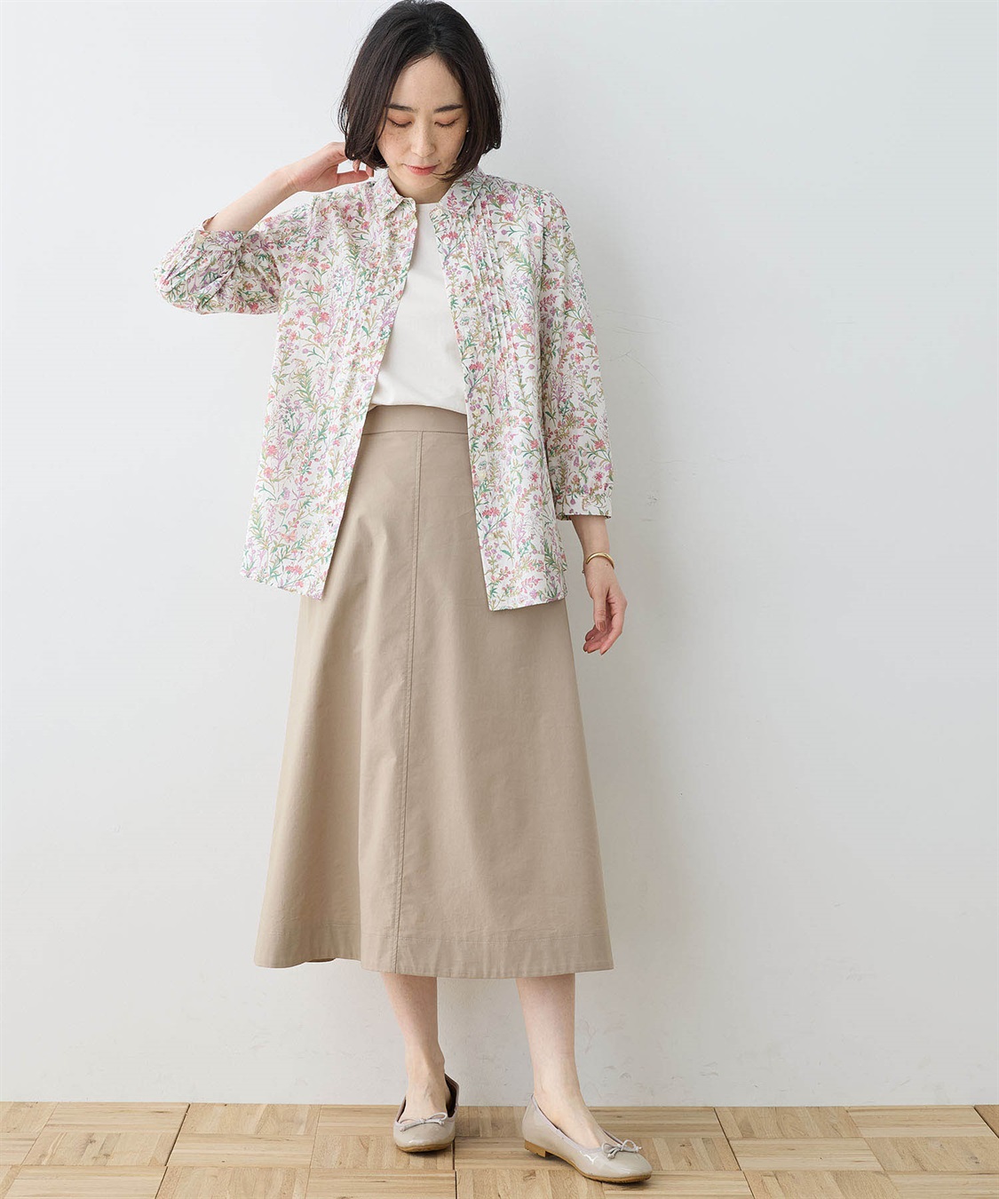 DECOY リバティプリントピンタックブラウス_sub_15