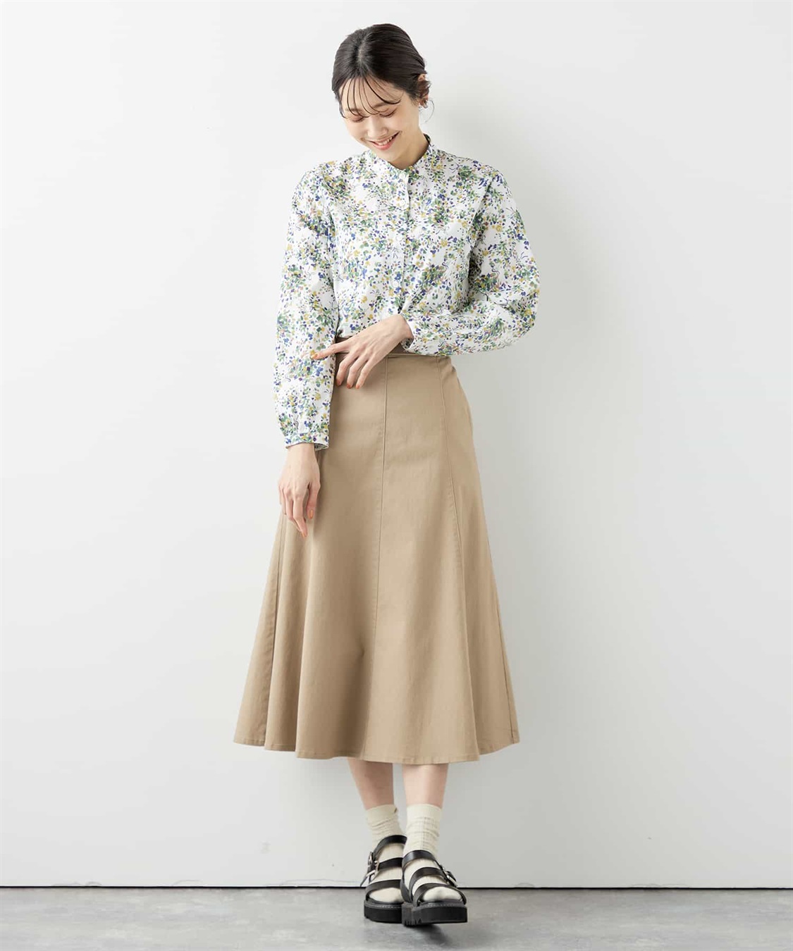 DECOY 花柄スキッパーブラウス_sub_14