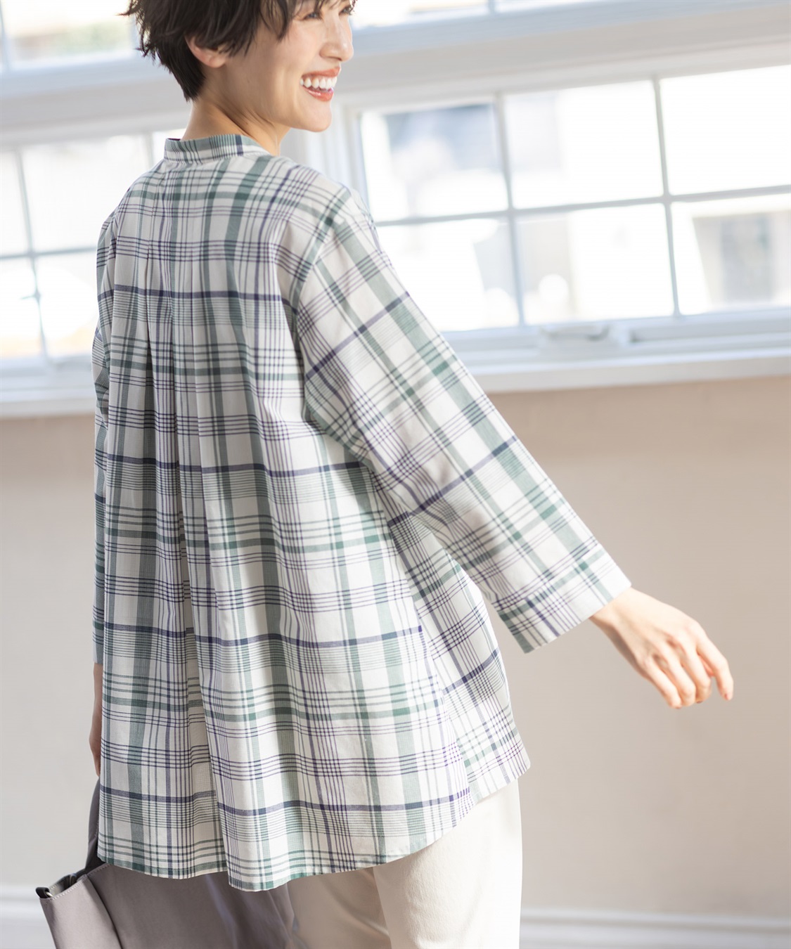 DECOY 【シワになりにくい】タックブラウス_sub_6