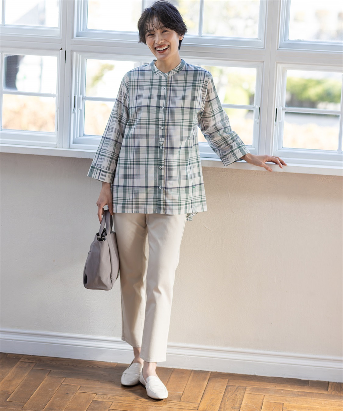 DECOY 【シワになりにくい】タックブラウス_sub_7