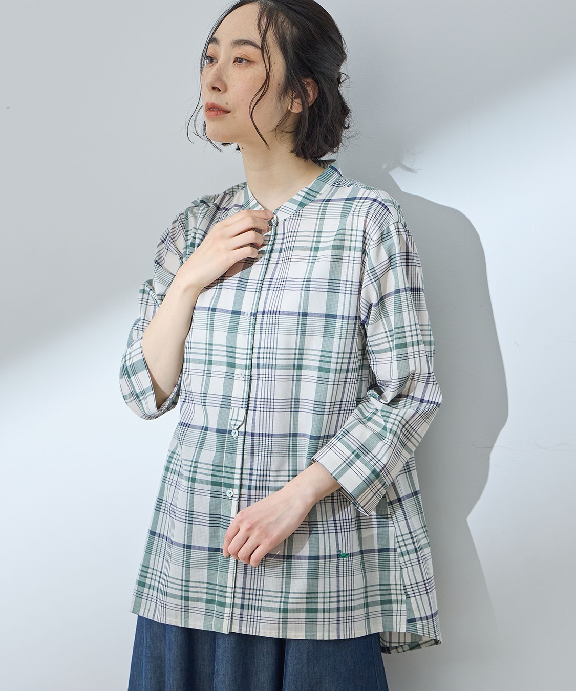 DECOY 【シワになりにくい】タックブラウス_sub_9