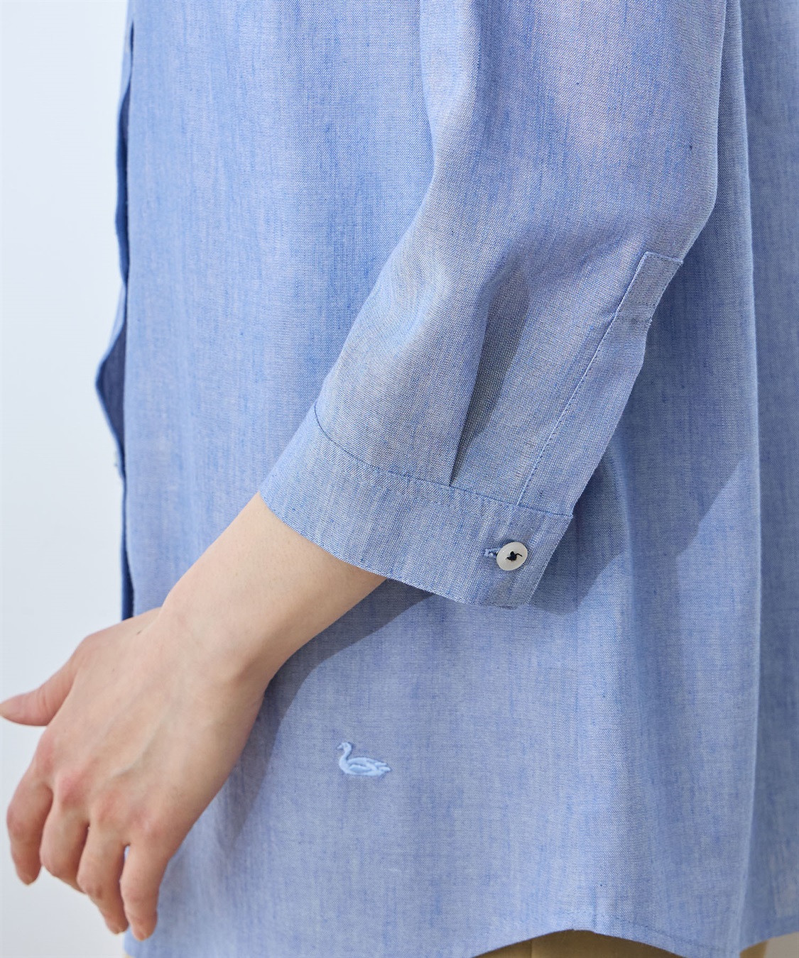 DECOY 【シワになりにくい】ロールアップシャツ_sub_6