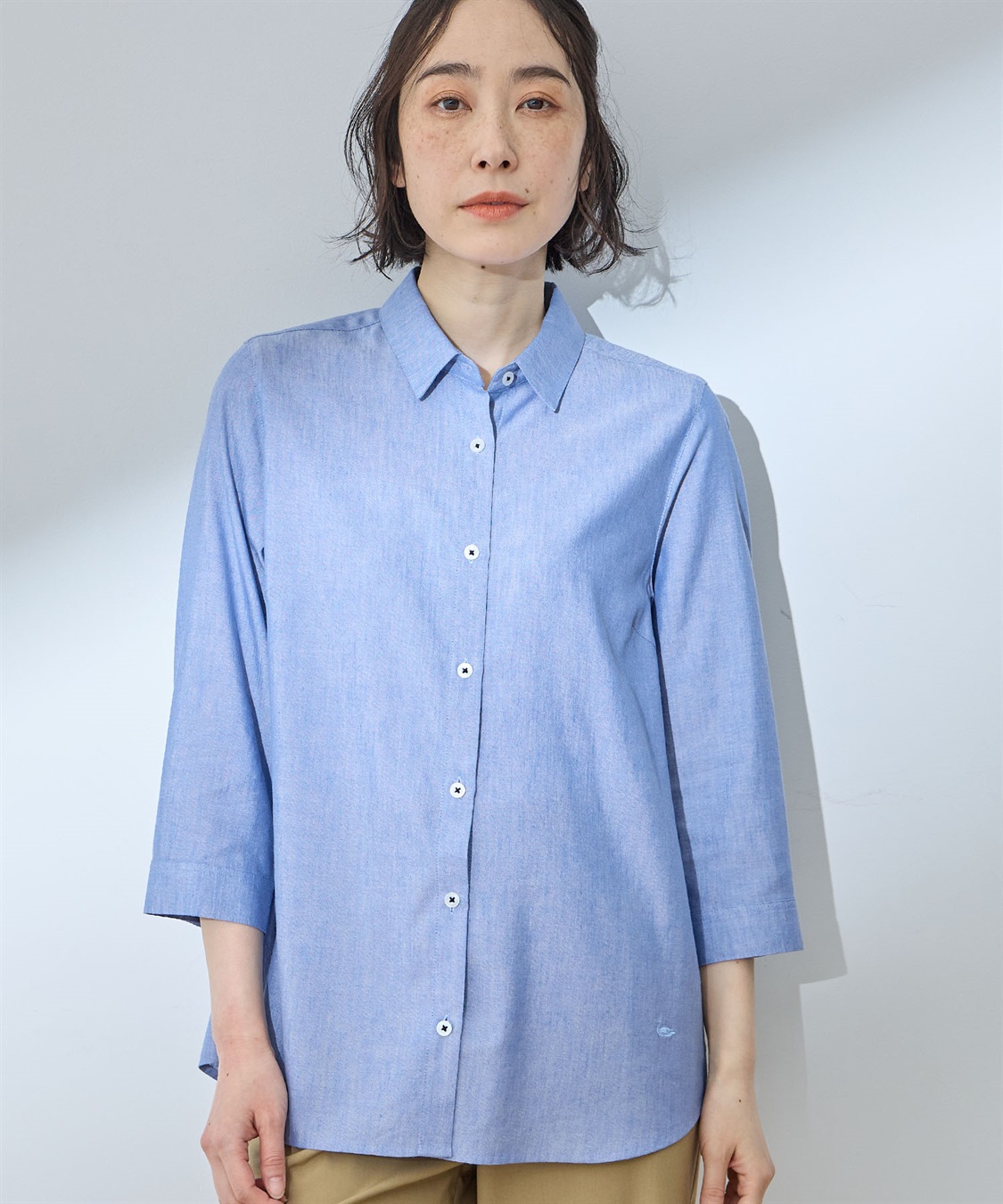 DECOY 【シワになりにくい】ロールアップシャツ_sub_10