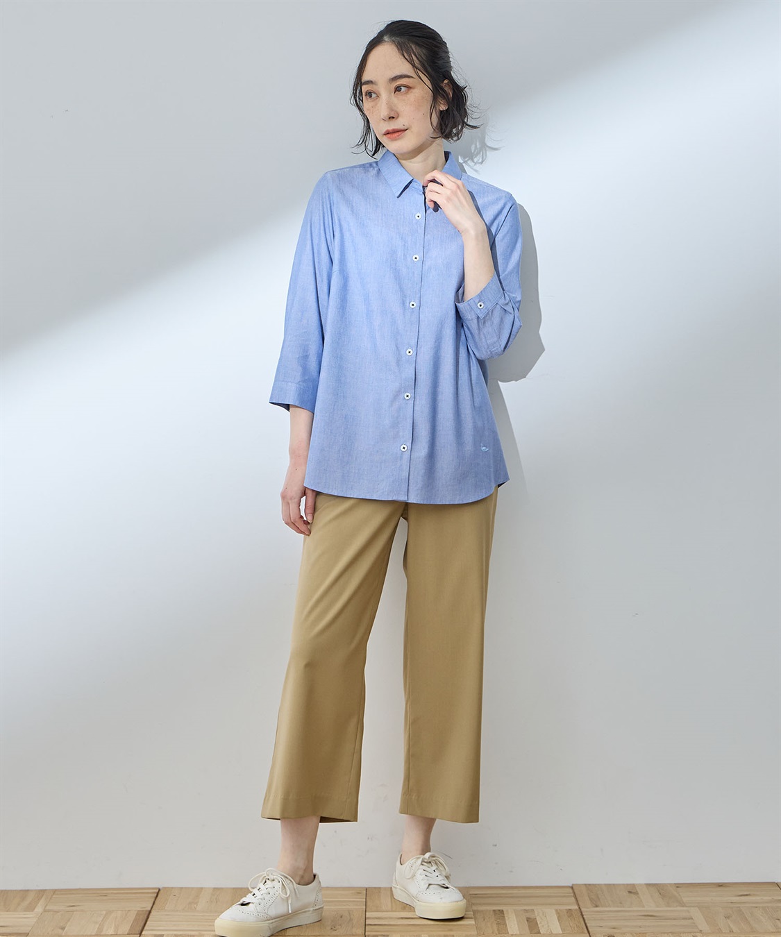 DECOY 【シワになりにくい】ロールアップシャツ_sub_12