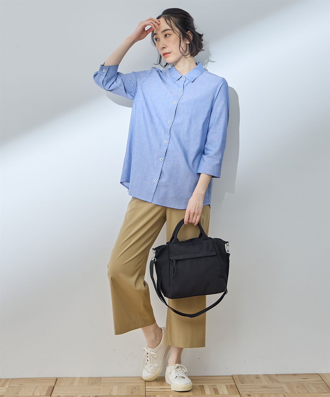 DECOY 【シワになりにくい】ロールアップシャツ_sub_13