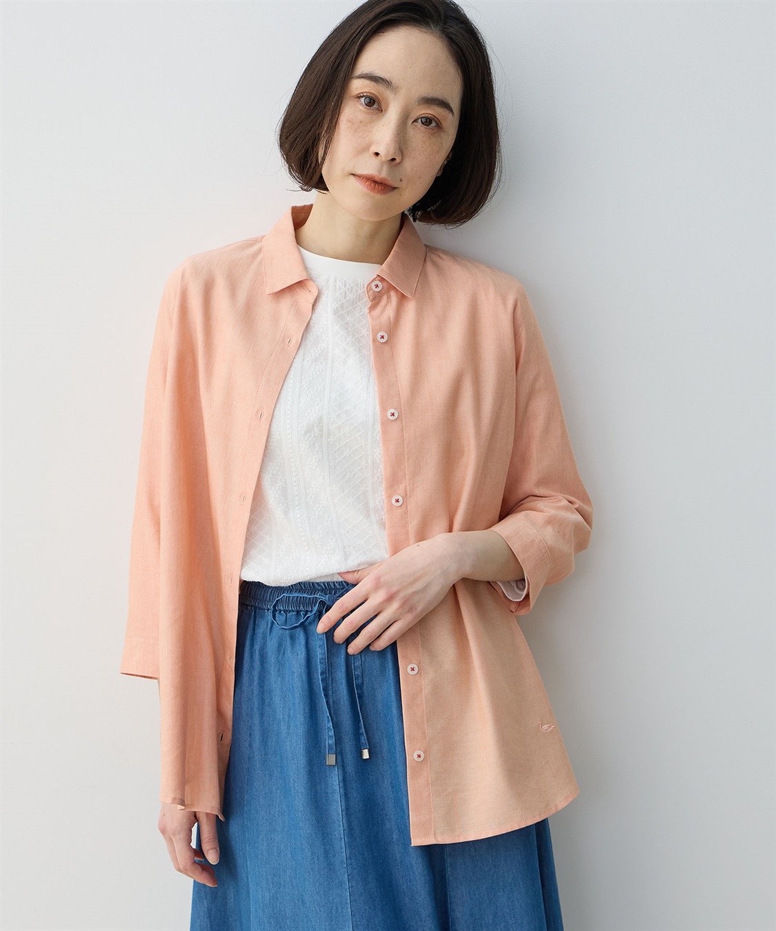 DECOY 【シワになりにくい】ロールアップシャツ_sub_16