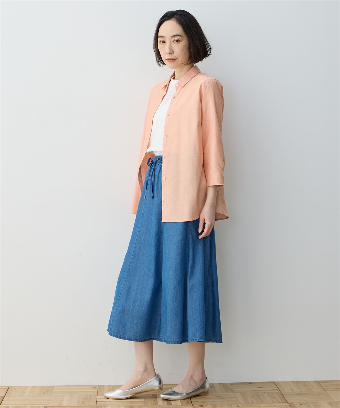 DECOY 【シワになりにくい】ロールアップシャツ_sub_17