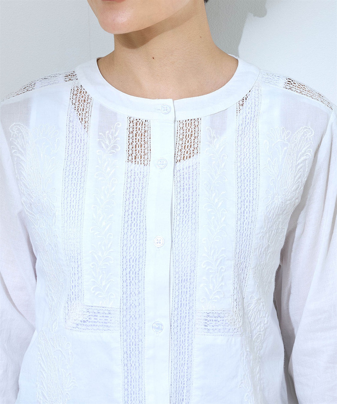 DECOY レース刺しゅうブラウス_sub_3