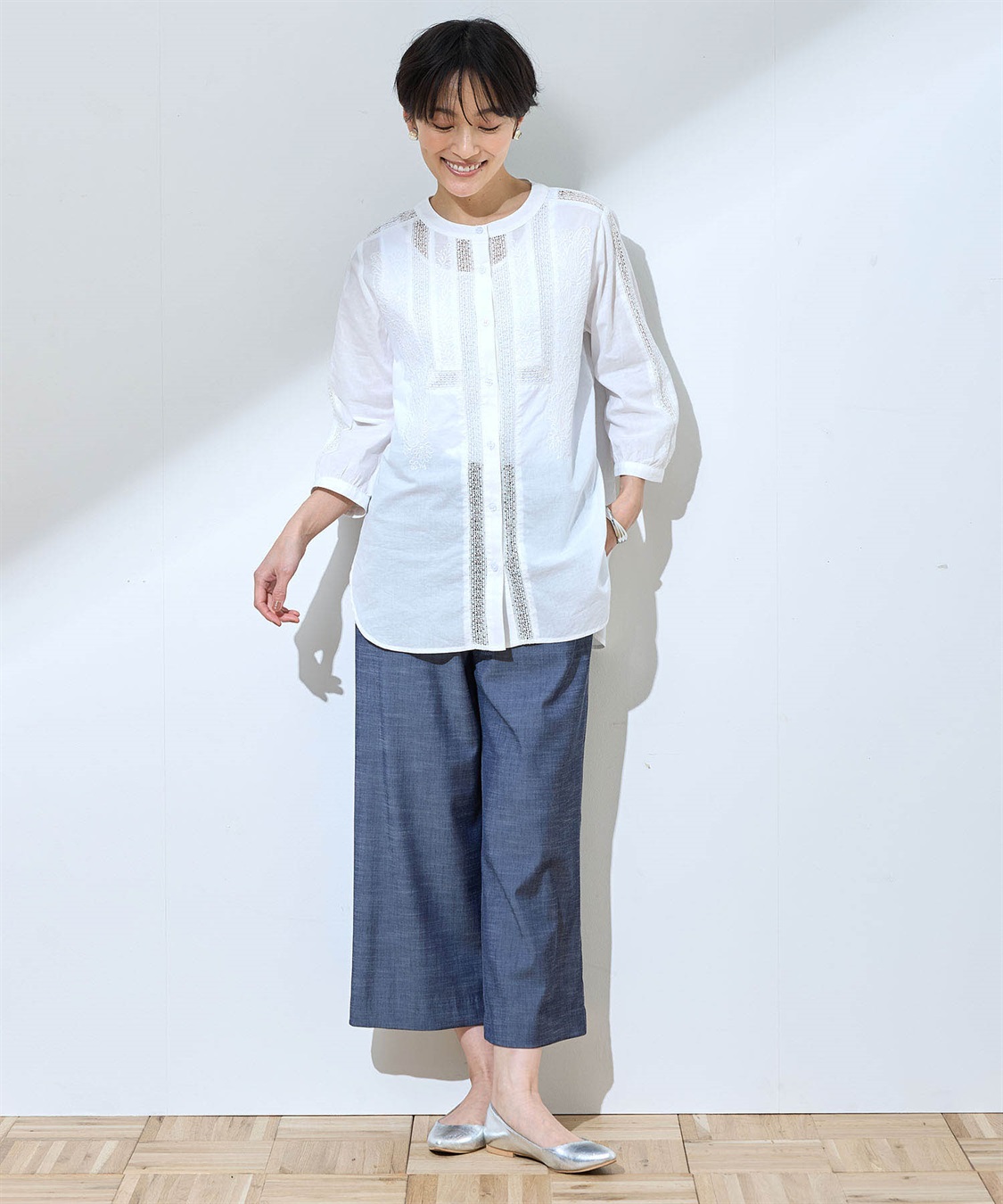 DECOY レース刺しゅうブラウス_sub_8