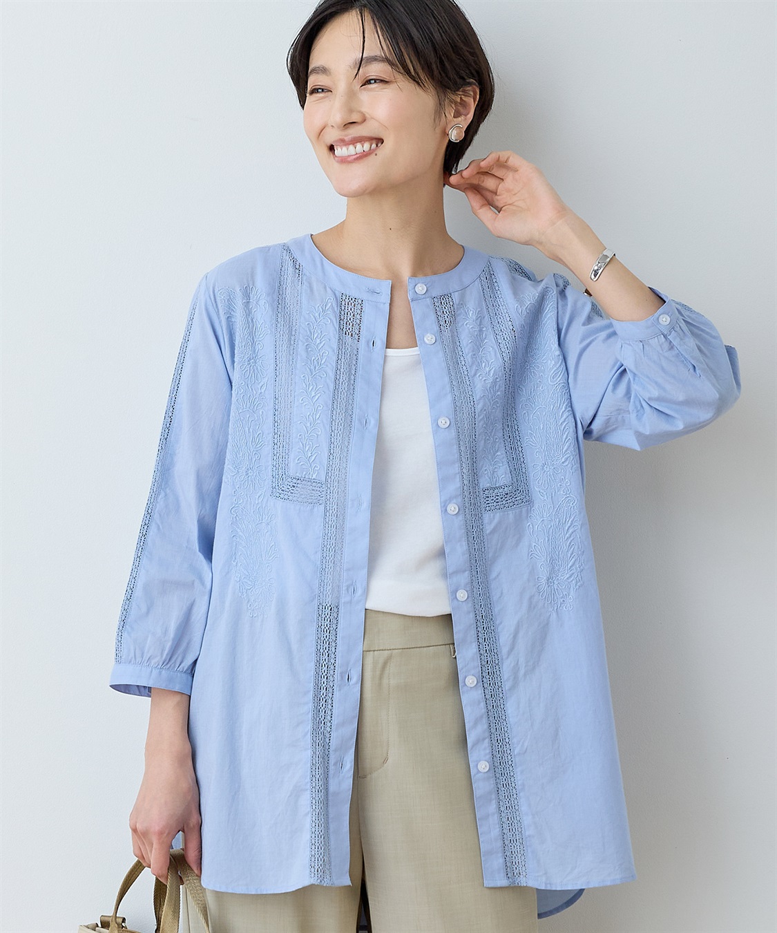 DECOY レース刺しゅうブラウス_sub_9