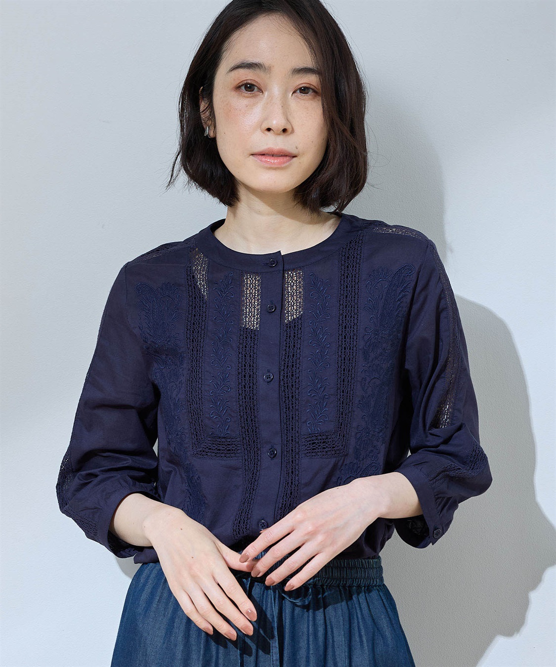 DECOY レース刺しゅうブラウス_sub_10