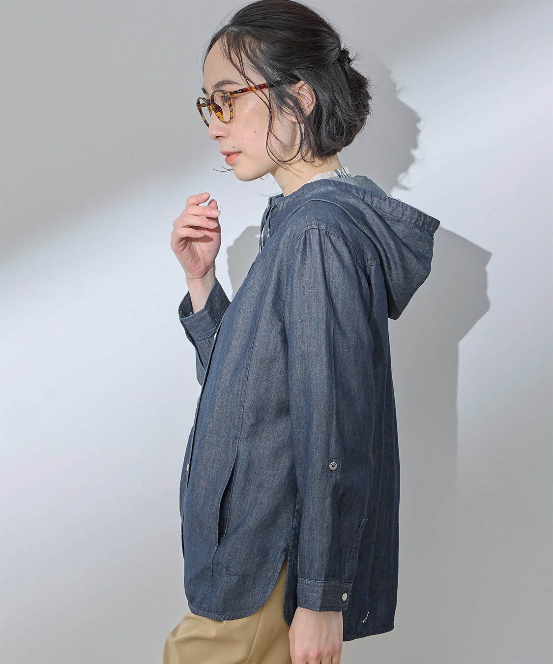 DECOY デニムフードシャツ_sub_2