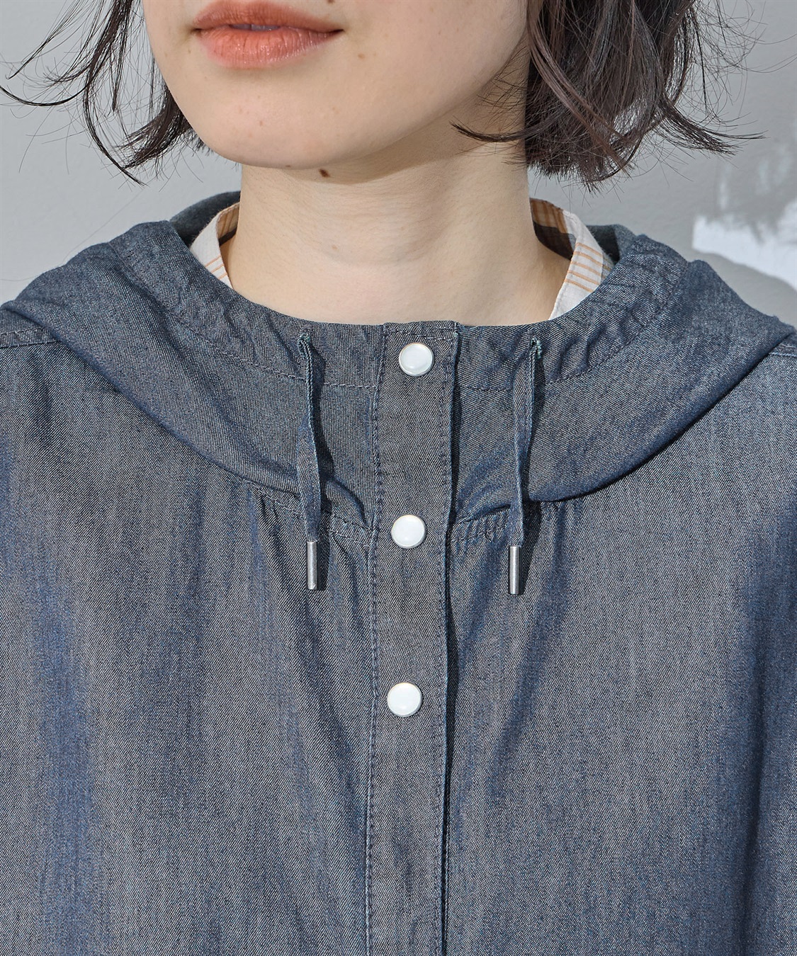 DECOY デニムフードシャツ_sub_5