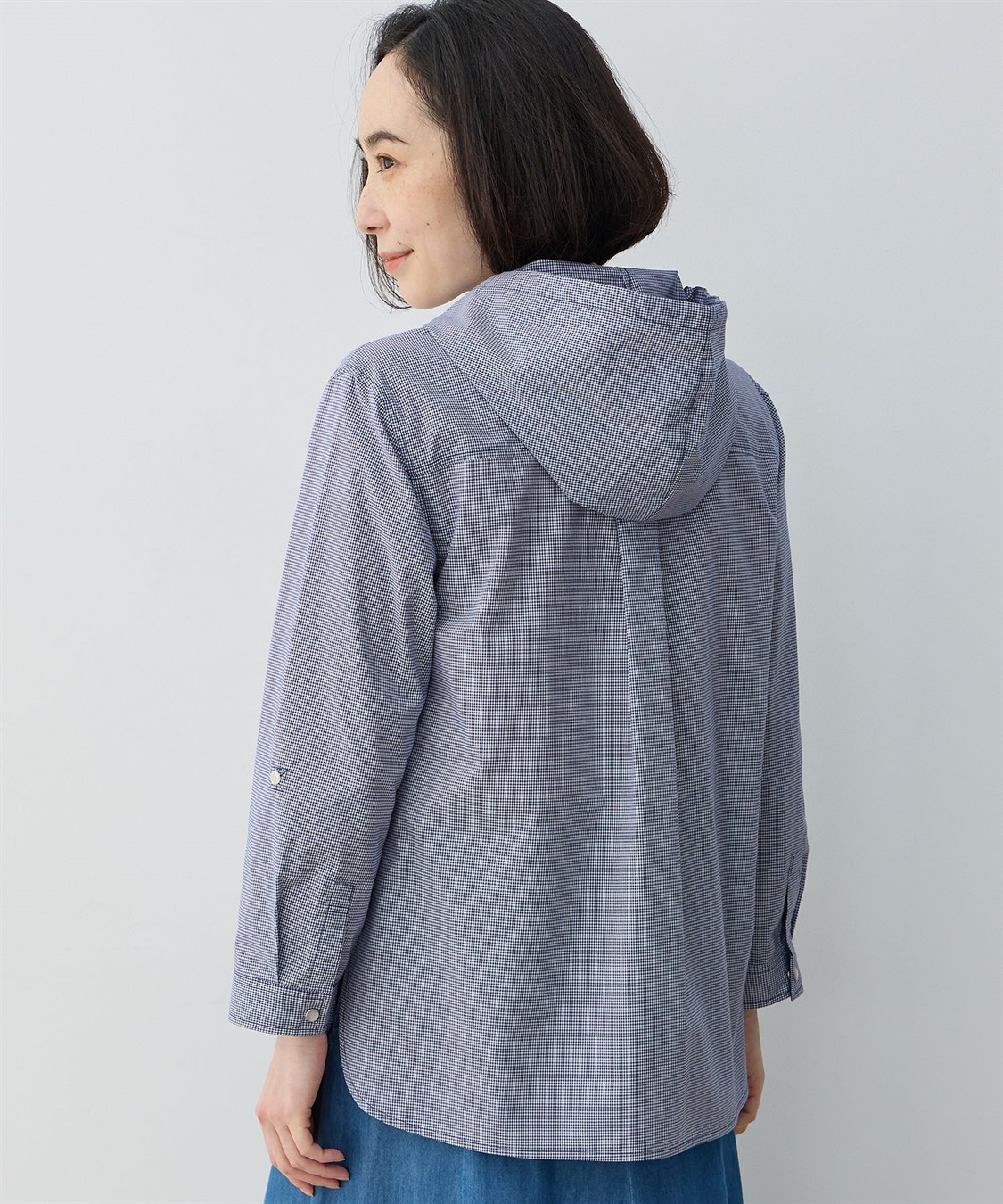 DECOY ギンガムフードシャツ_sub_3