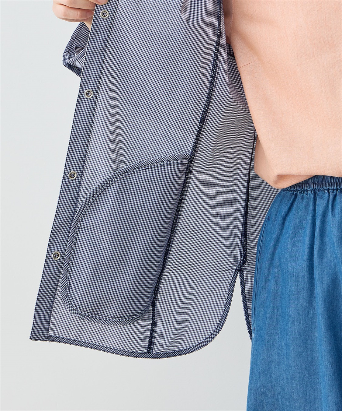 DECOY ギンガムフードシャツ_sub_9