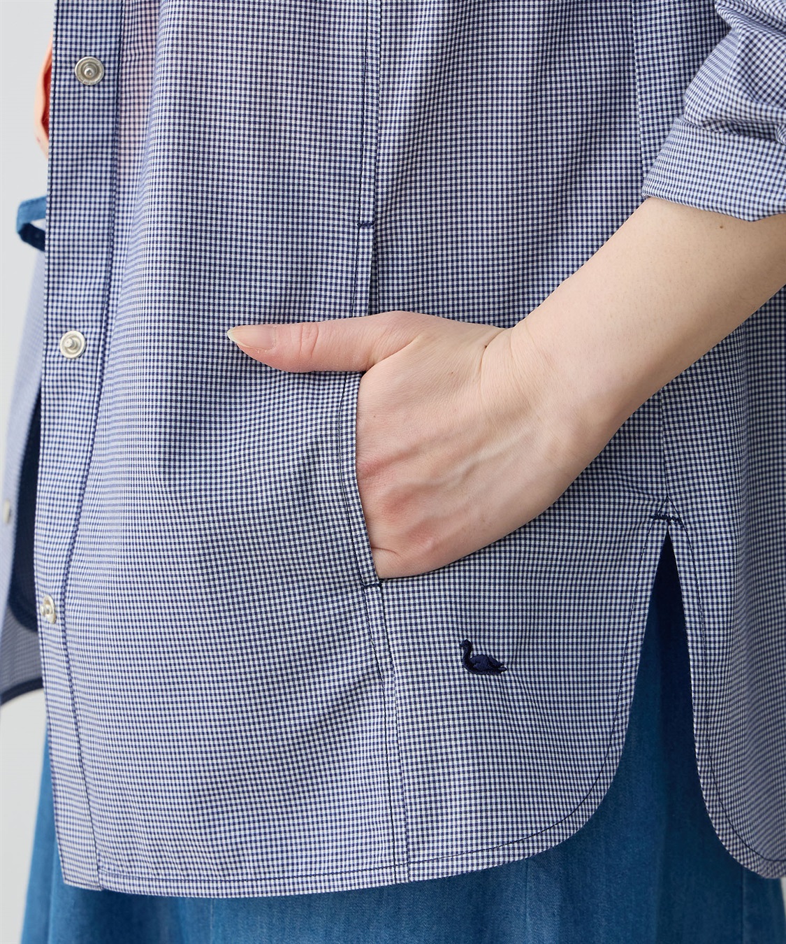 DECOY ギンガムフードシャツ_sub_10