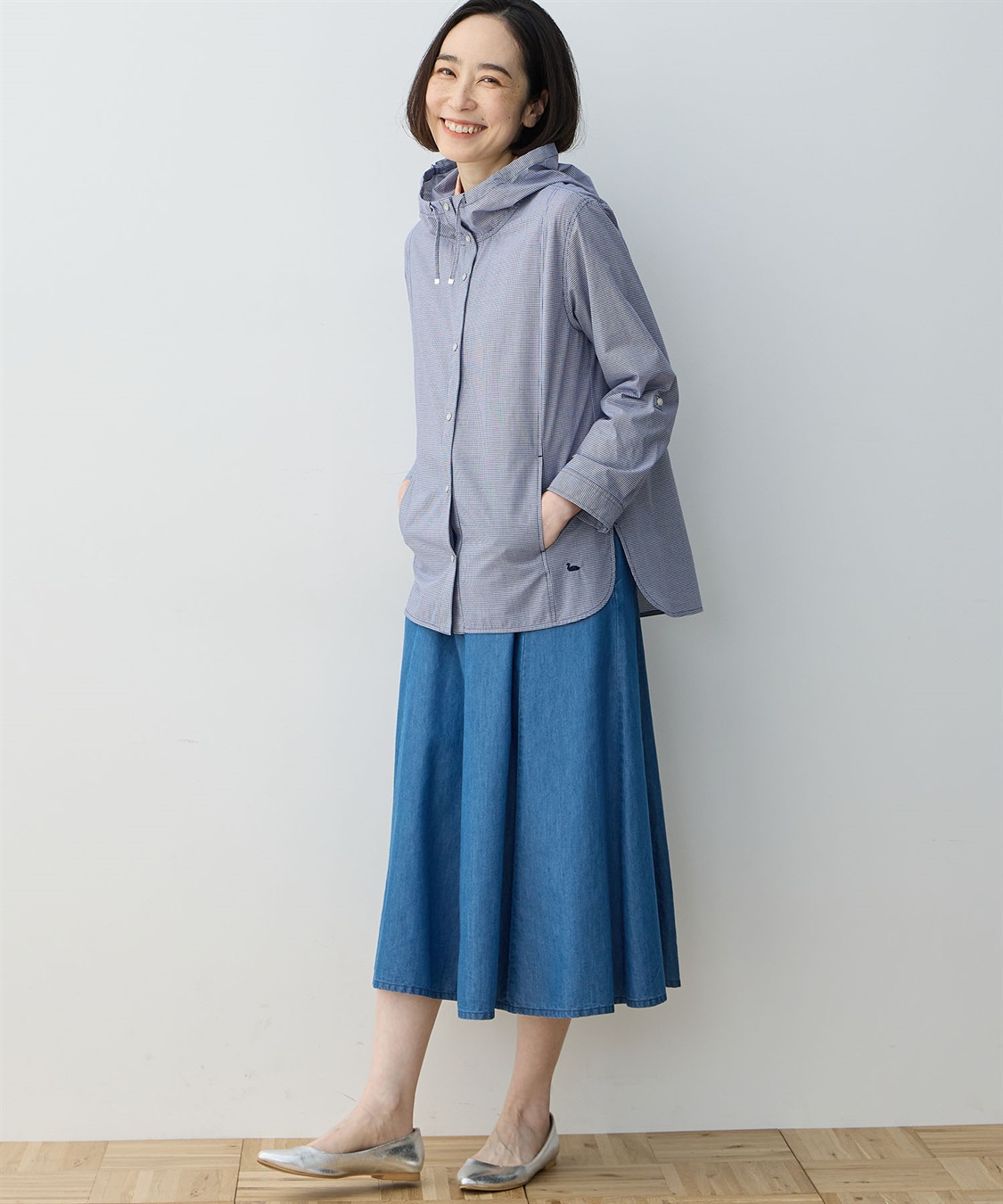 DECOY ギンガムフードシャツ_sub_14