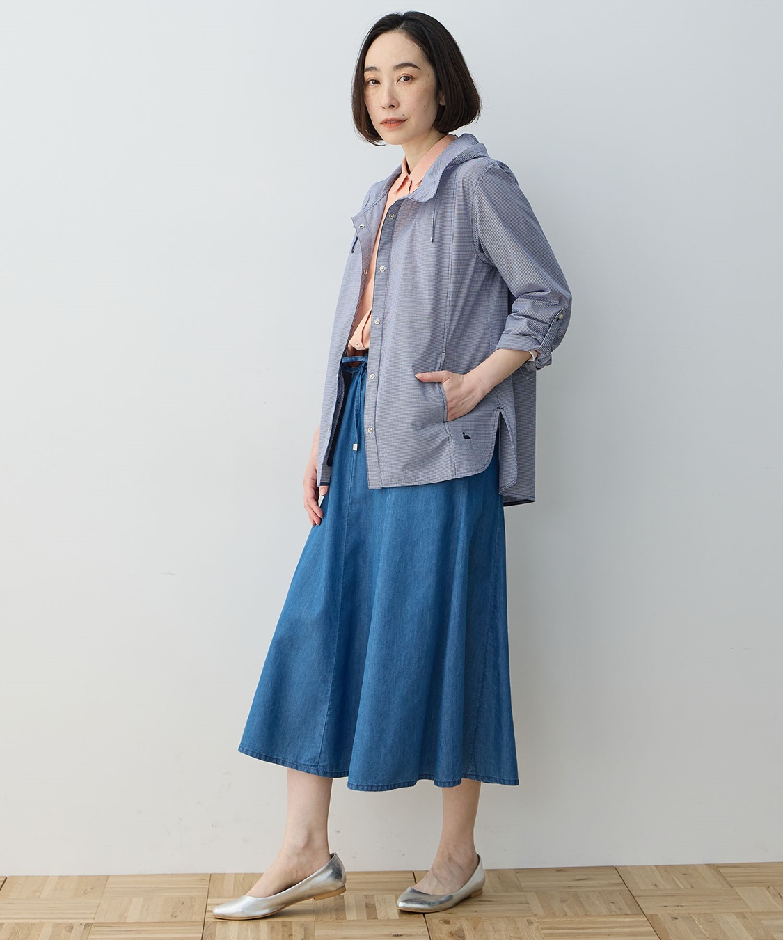 DECOY ギンガムフードシャツ_sub_15