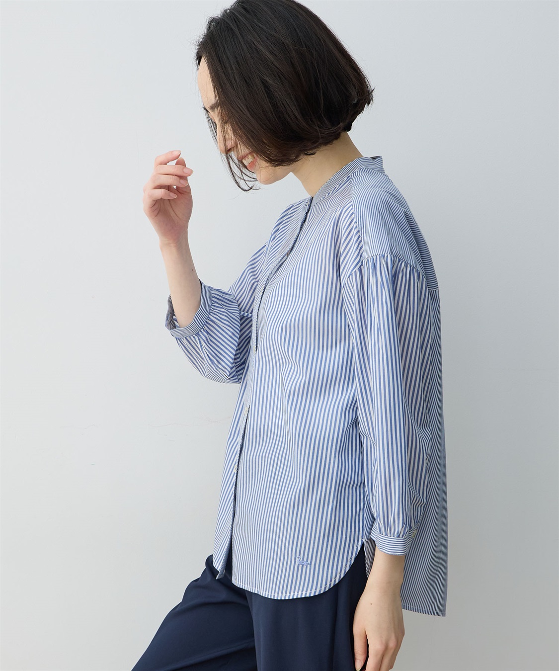 DECOY ストライプ切替シャツ_sub_2