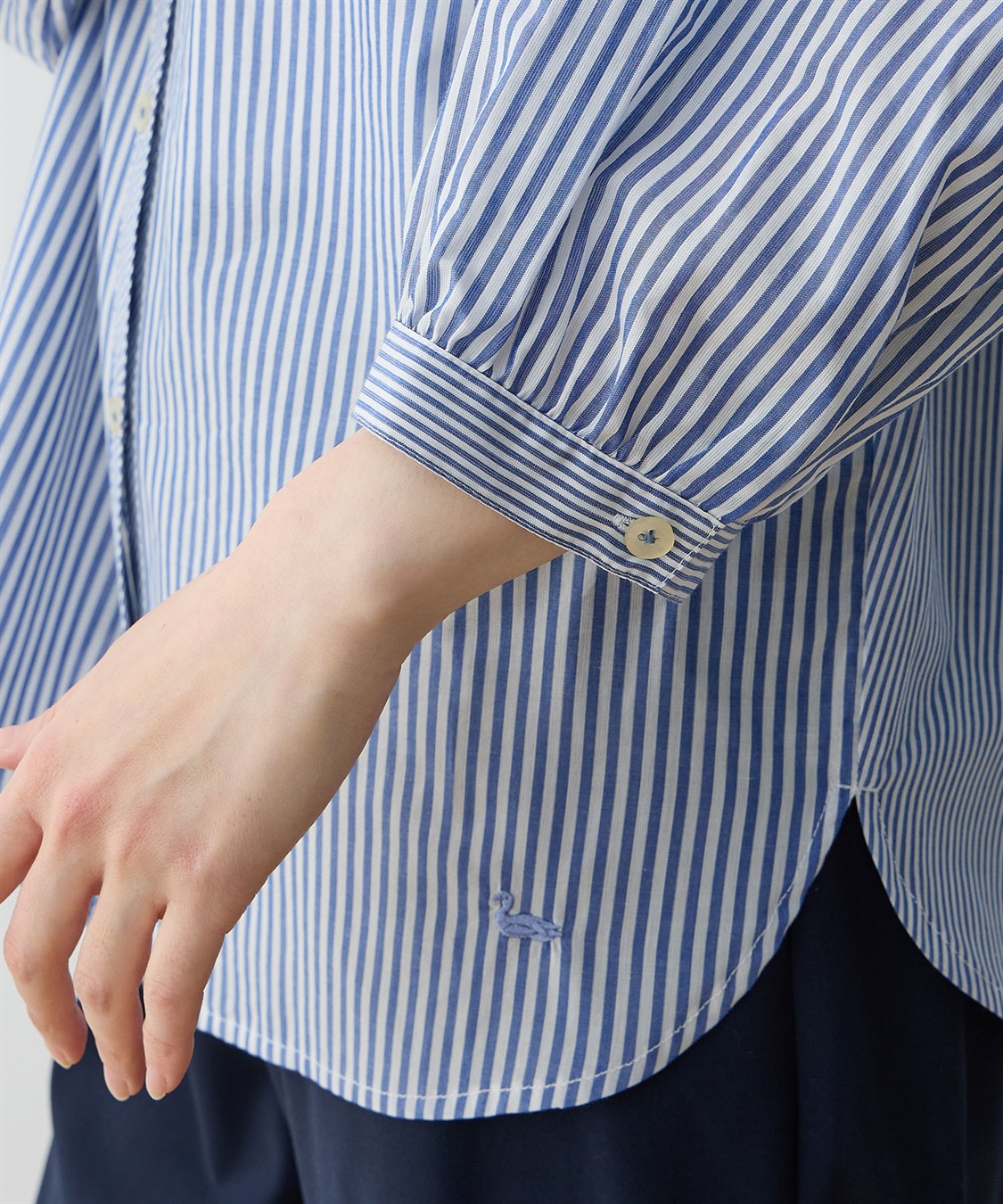 DECOY ストライプ切替シャツ_sub_5