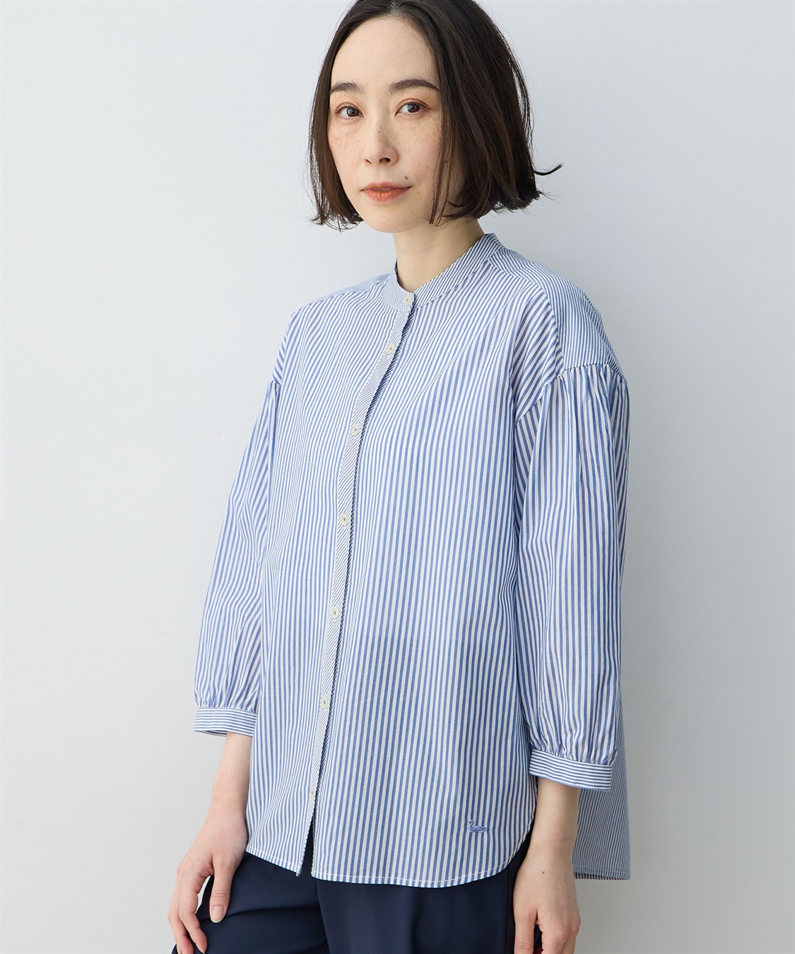 DECOY ストライプ切替シャツ_sub_10