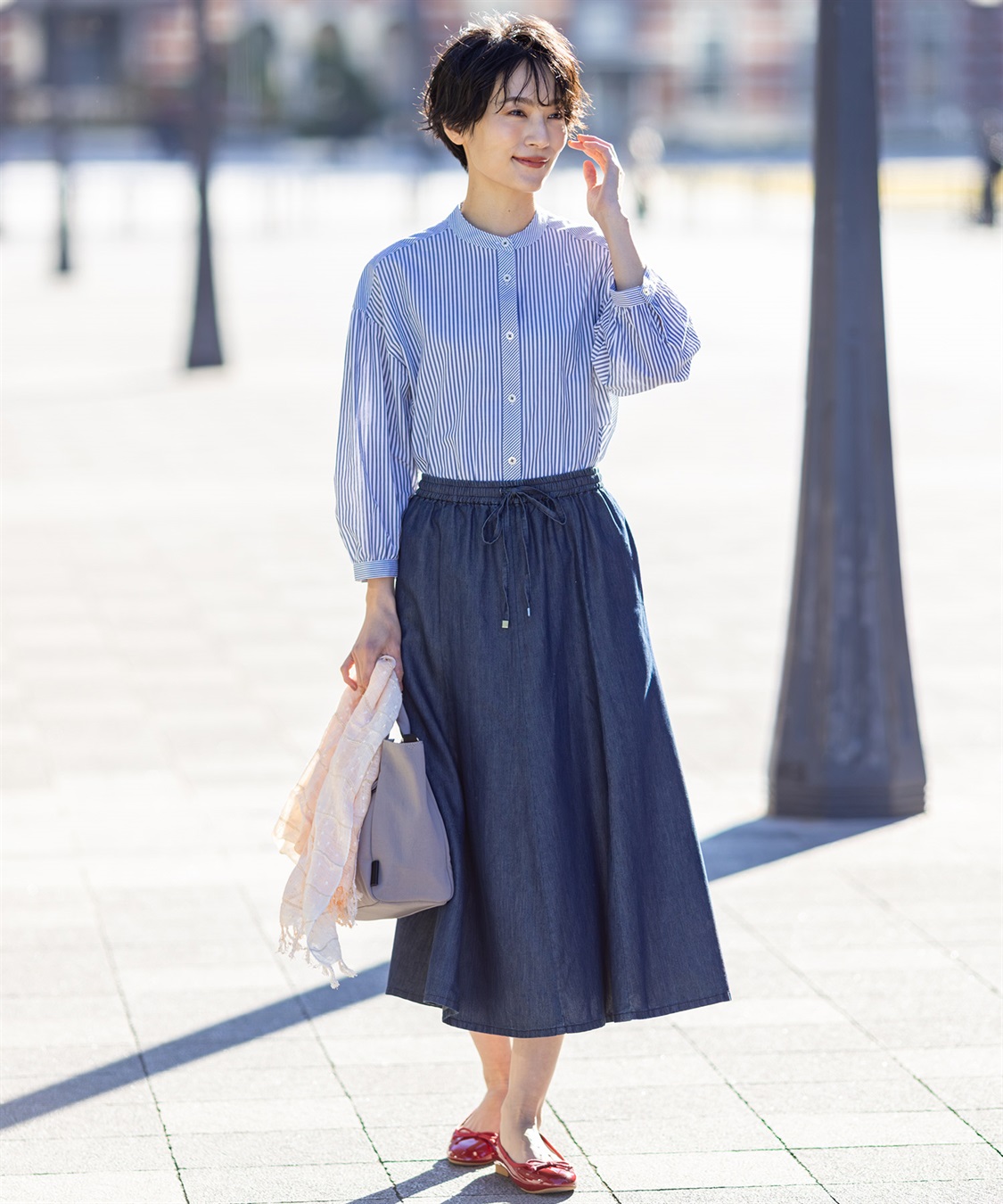 DECOY ストライプ切替シャツ_sub_15