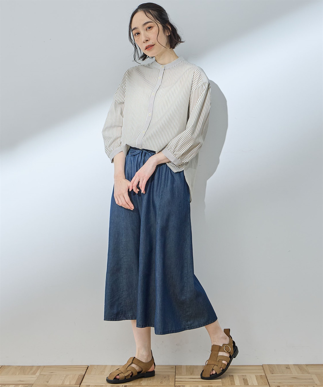 DECOY ストライプ切替シャツ_sub_16