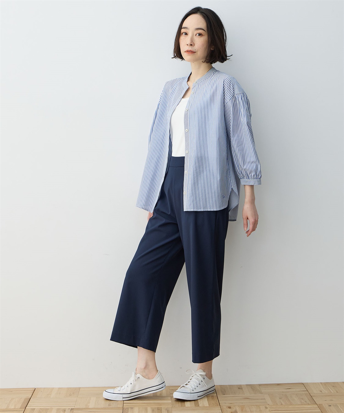 DECOY ストライプ切替シャツ_sub_18