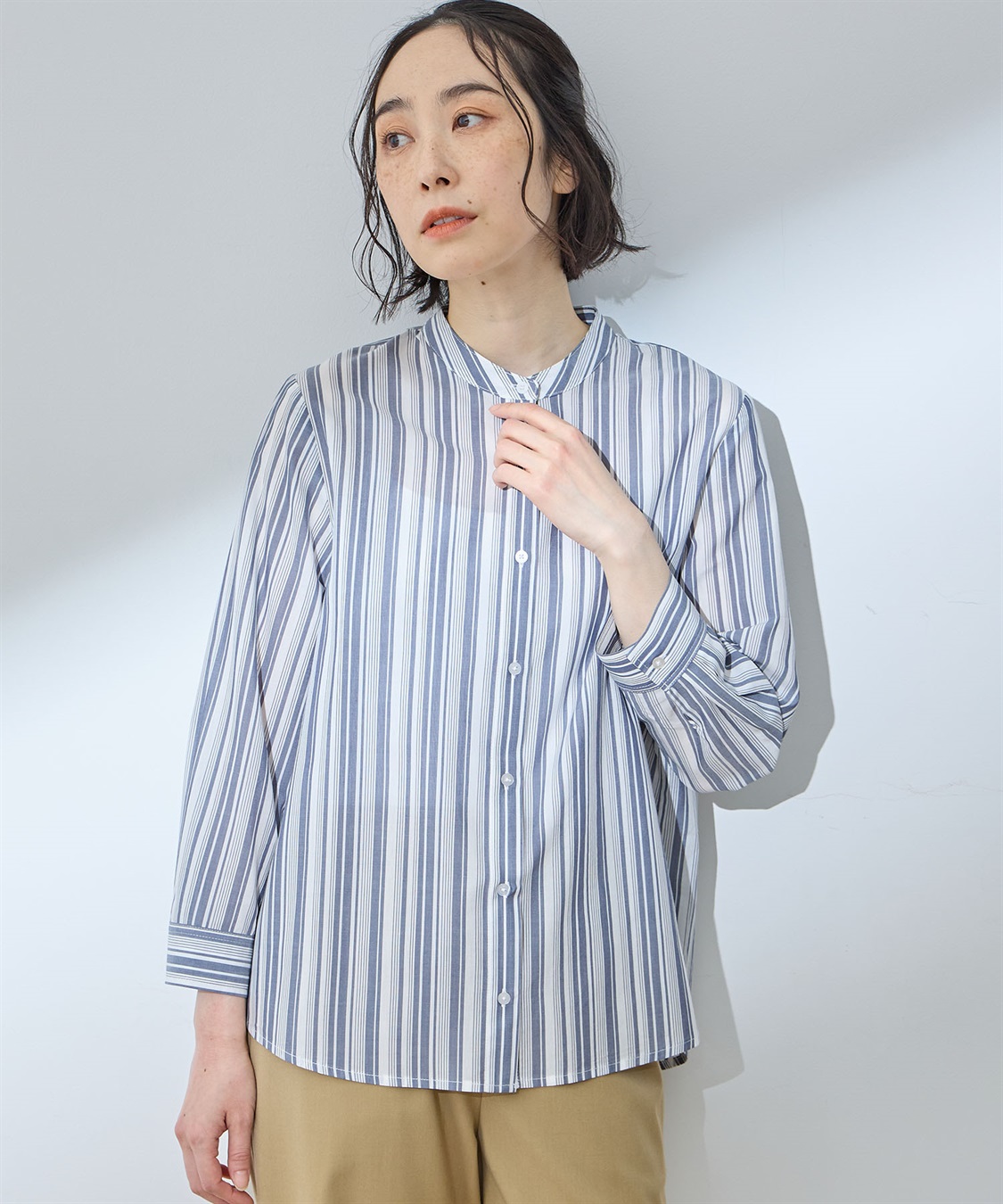 DECOY マルチストライプドルマンスリーブブラウス_sub_9